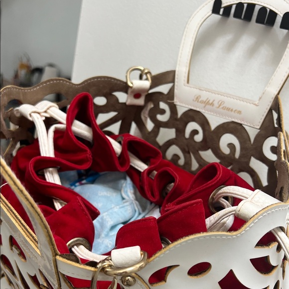 REPLICA - Ralph Lauren Red and Cream Tote Bag - Picture 4 of 15